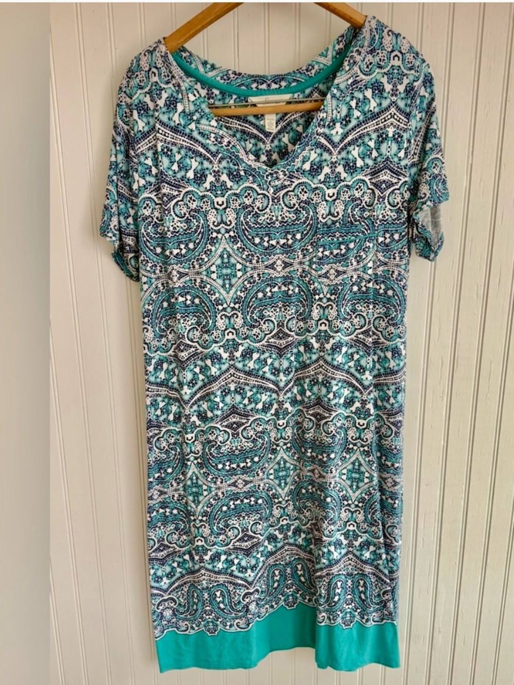 Soma Teal Paisley Summer Dress Size M